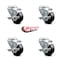 Service Caster 3 Inch Hard Rubber Wheel Swivel Bolt Hole Caster Set with Brake SCC-BH20S314-HRS-TLB-4 - alternate 6